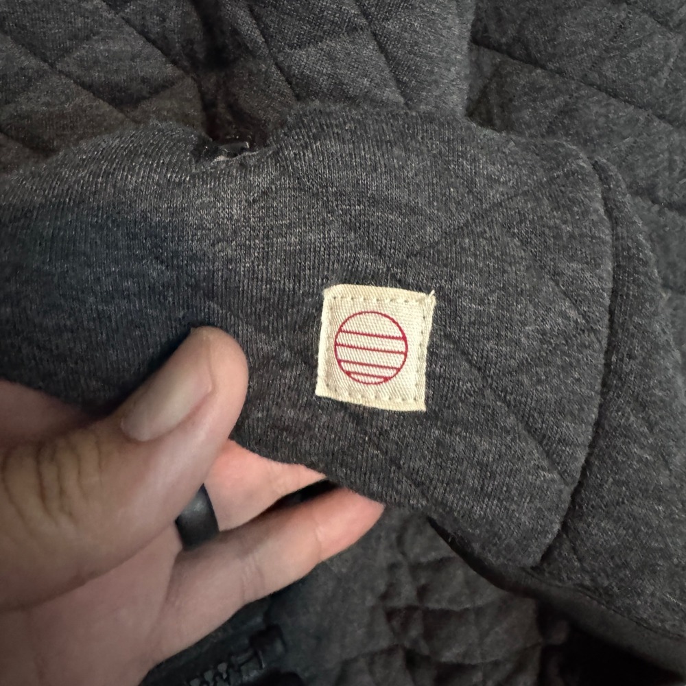 Marine Layer Corbet Full Zip Jacket Mens Medium Gray Quilted Bomber Minimalist - Picture 4 of 10